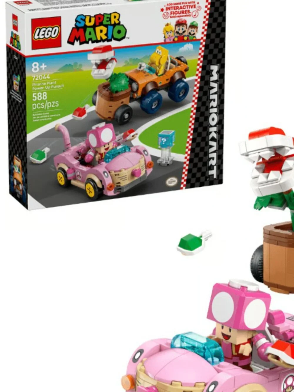 New & Sealed Lego Super Mario: Mario Kart Piranha Plant Power-Up Pursuit 72044